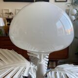 Palm lamppost in opaline and white metal