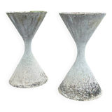 Pair of diabolo planters anton bee willy guhl large model
