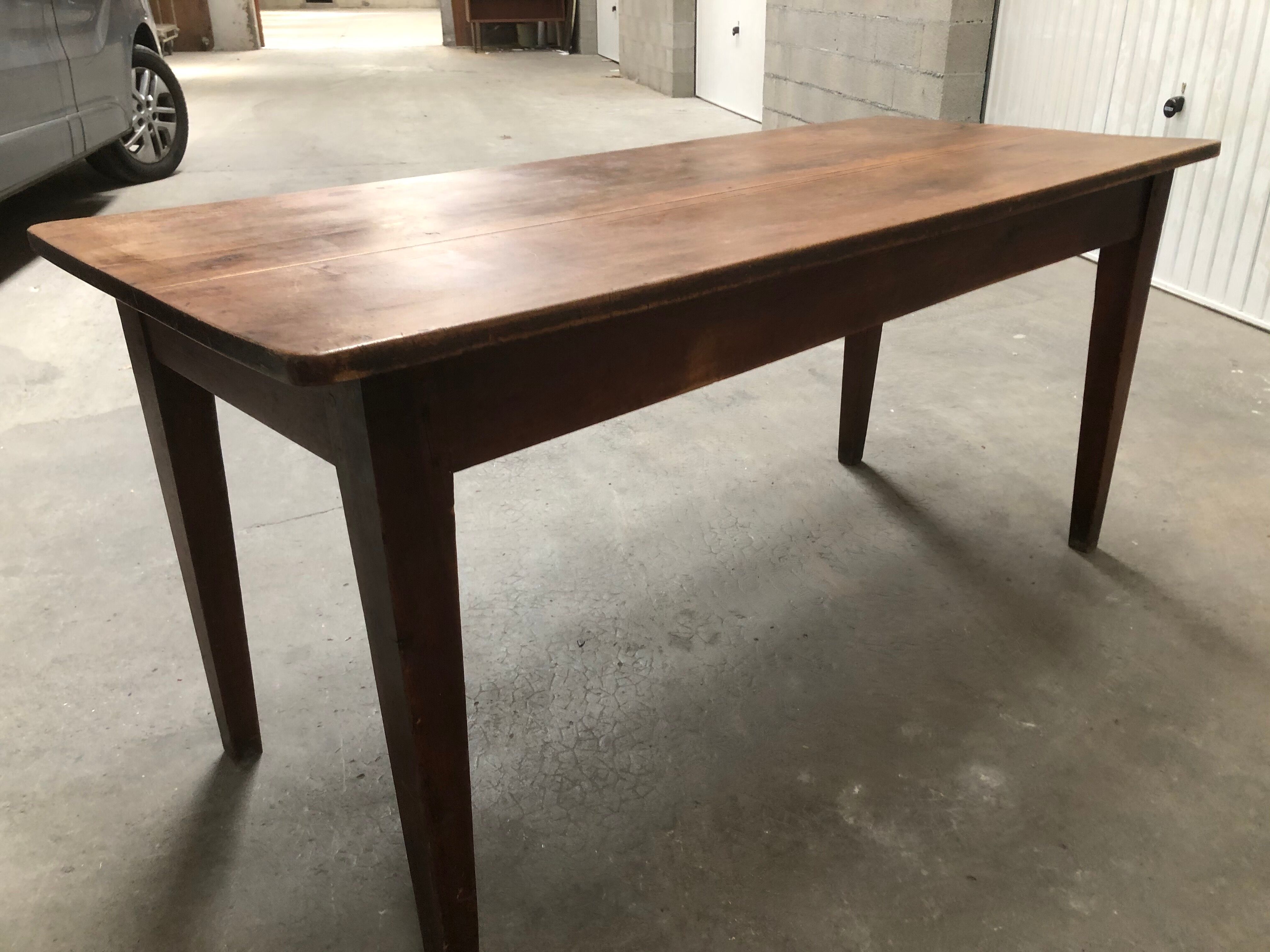 large walnut bistro table