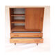Vintage Danish Scandinavian chest of drawers, sliding doors and drawers