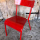 Metal red vintage chair