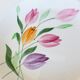 5 assiettes creuses de Longchamp modèle Tulipes 210747