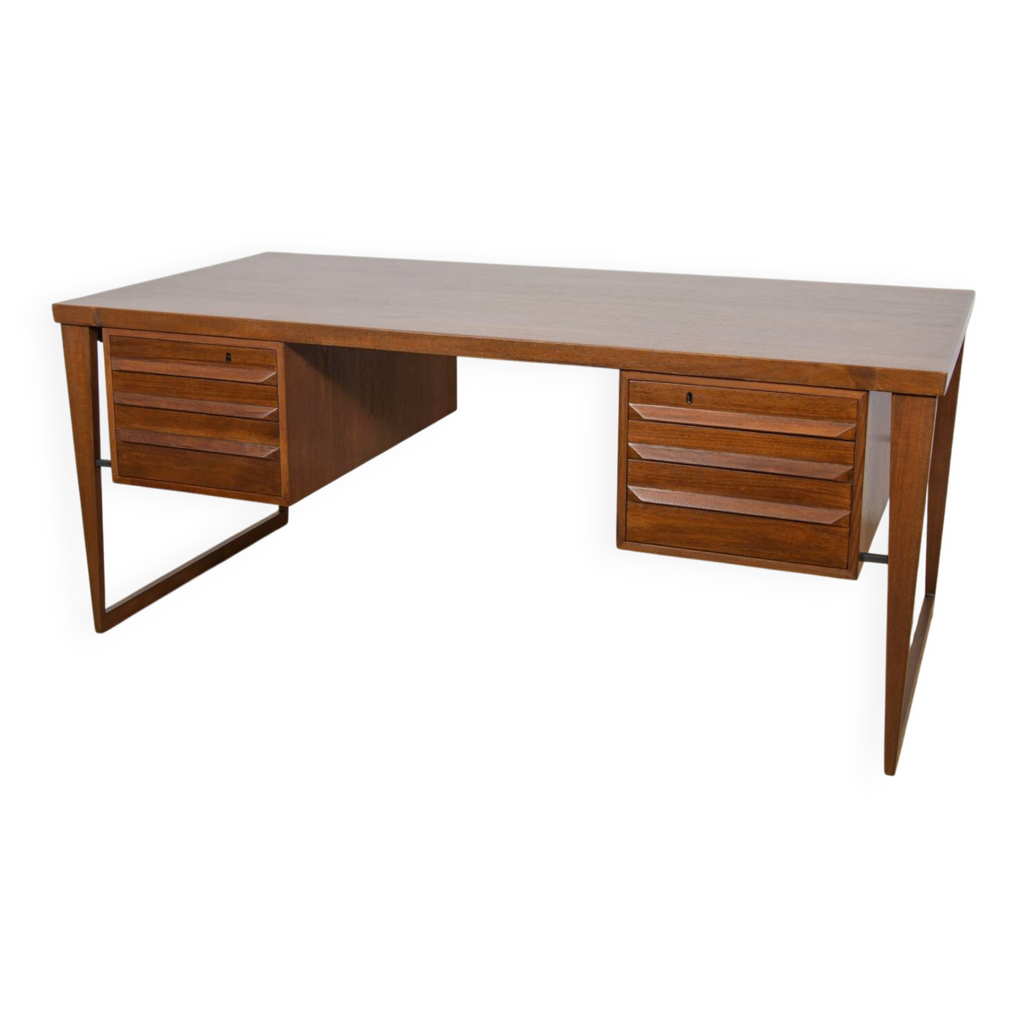 Model 70 desk in teak by Kai Kristiansen for Feldballes Møbelfabrik, Denmark, 1960s
