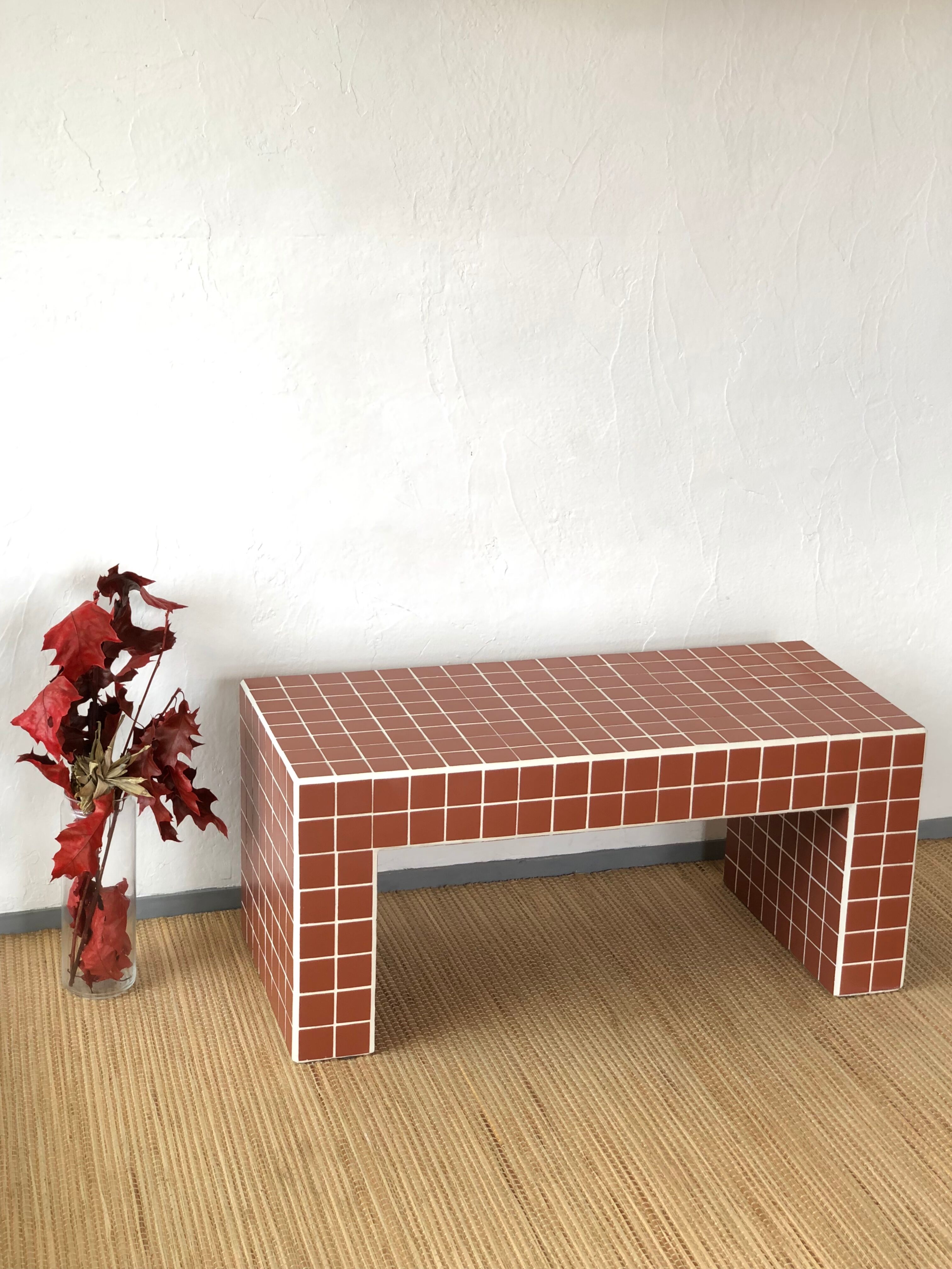 Ceramic tile bench