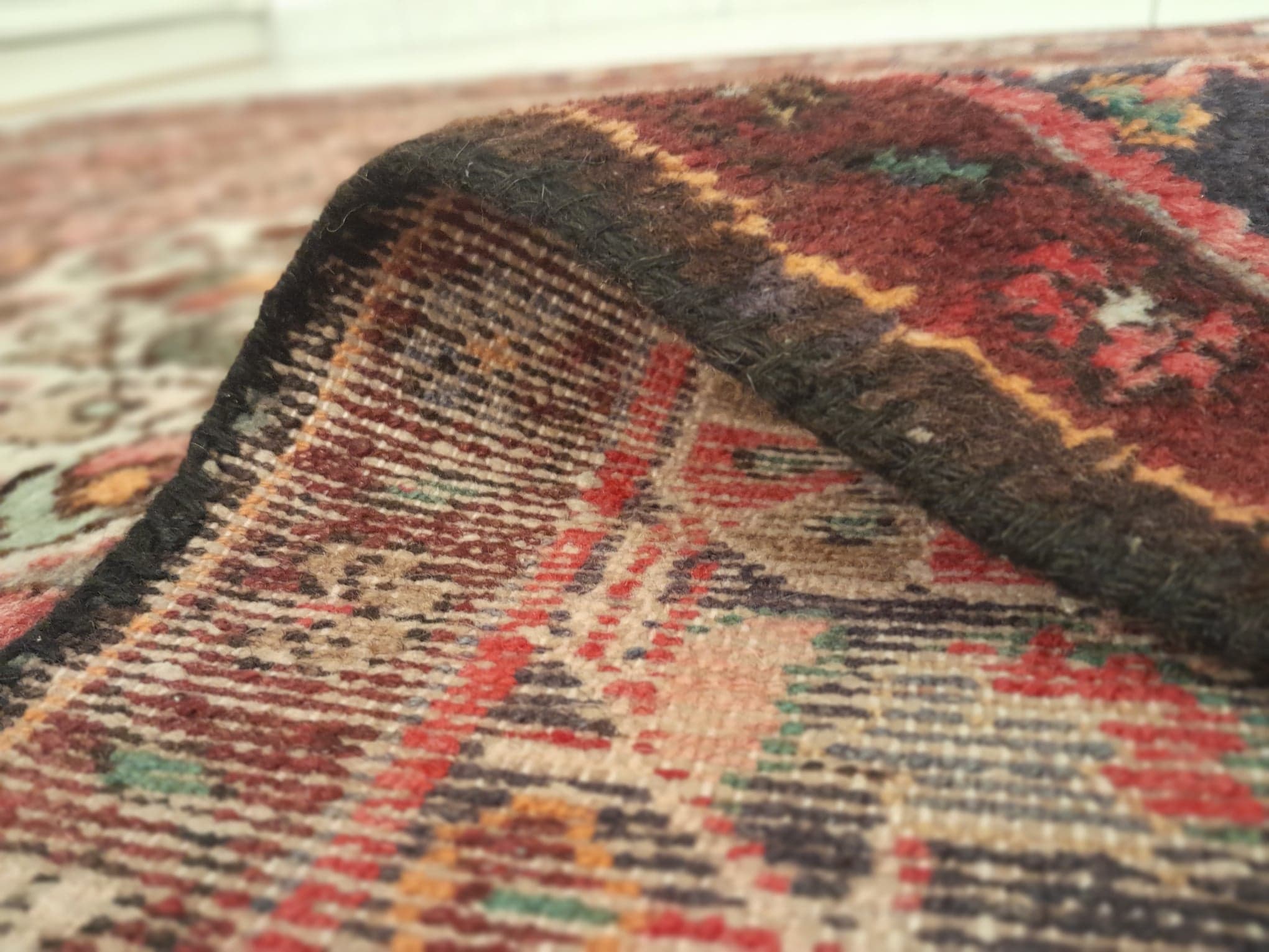 Handmade husseinabad persian carpet 218x134cm