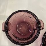 Paire de cendriers verre bullé Biot
