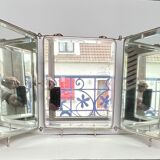 Triptych mirror or barber's mirror