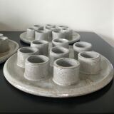 Three ceramic snail plates