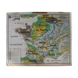 Ancient school map No.39 "France - Geology"