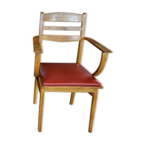 fauteuil vintage en chêne