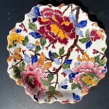 Flat plate in Gien with floral pattern