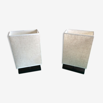 Set de 2 lampes de chevet rectangulaires