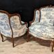 Paire De Bergère Louis XV à Oreillettes