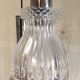 Suspension cascade 3 lights in chrome metal and crystal - mid 20th century.