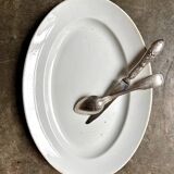 Creil & Montereau oval dish in white ironstone, "Labrador" service