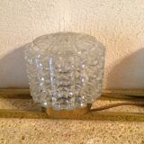 Chiselled glass wall sconce from the 70s