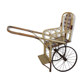 Old rattan stroller