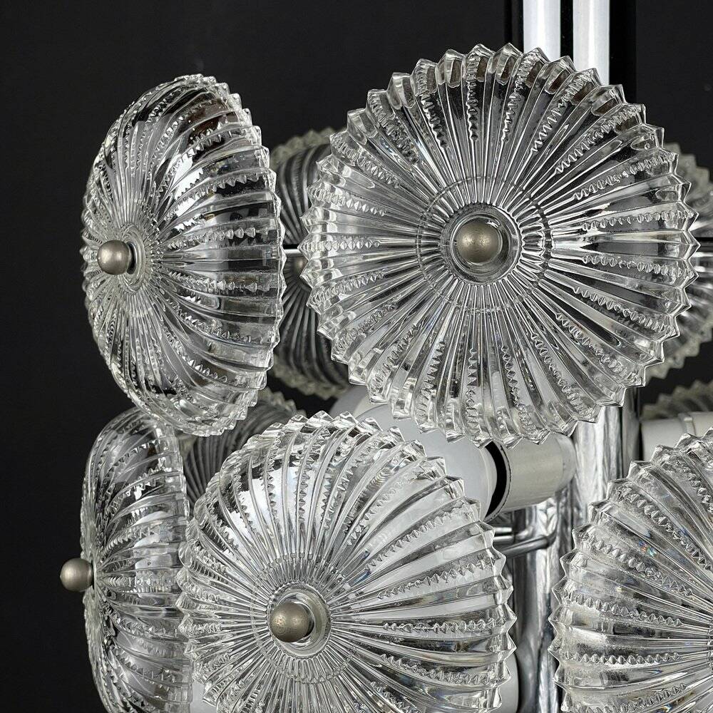 Vintage crystal chandelier Dandelion, Italy, 1960s