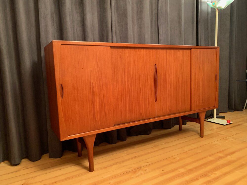 Danish highboard by Henning Kjaernulf for Bruno Hansen, 1960s