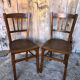 Pair of wooden bistrot chairs vintage