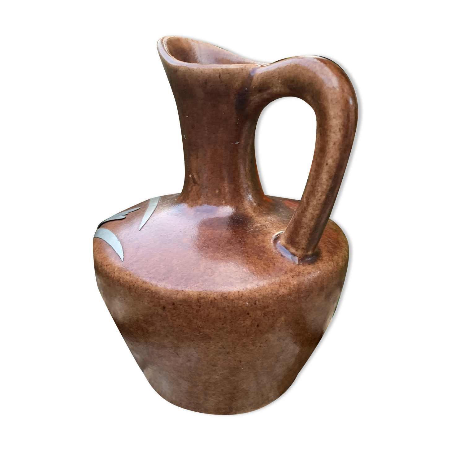 Pitcher in ceramic and tin from Savoy