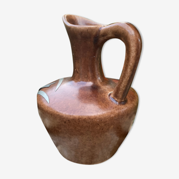 Pitcher in ceramic and tin from Savoy