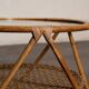 Table basse rotin et verre