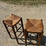 Wooden straw stools