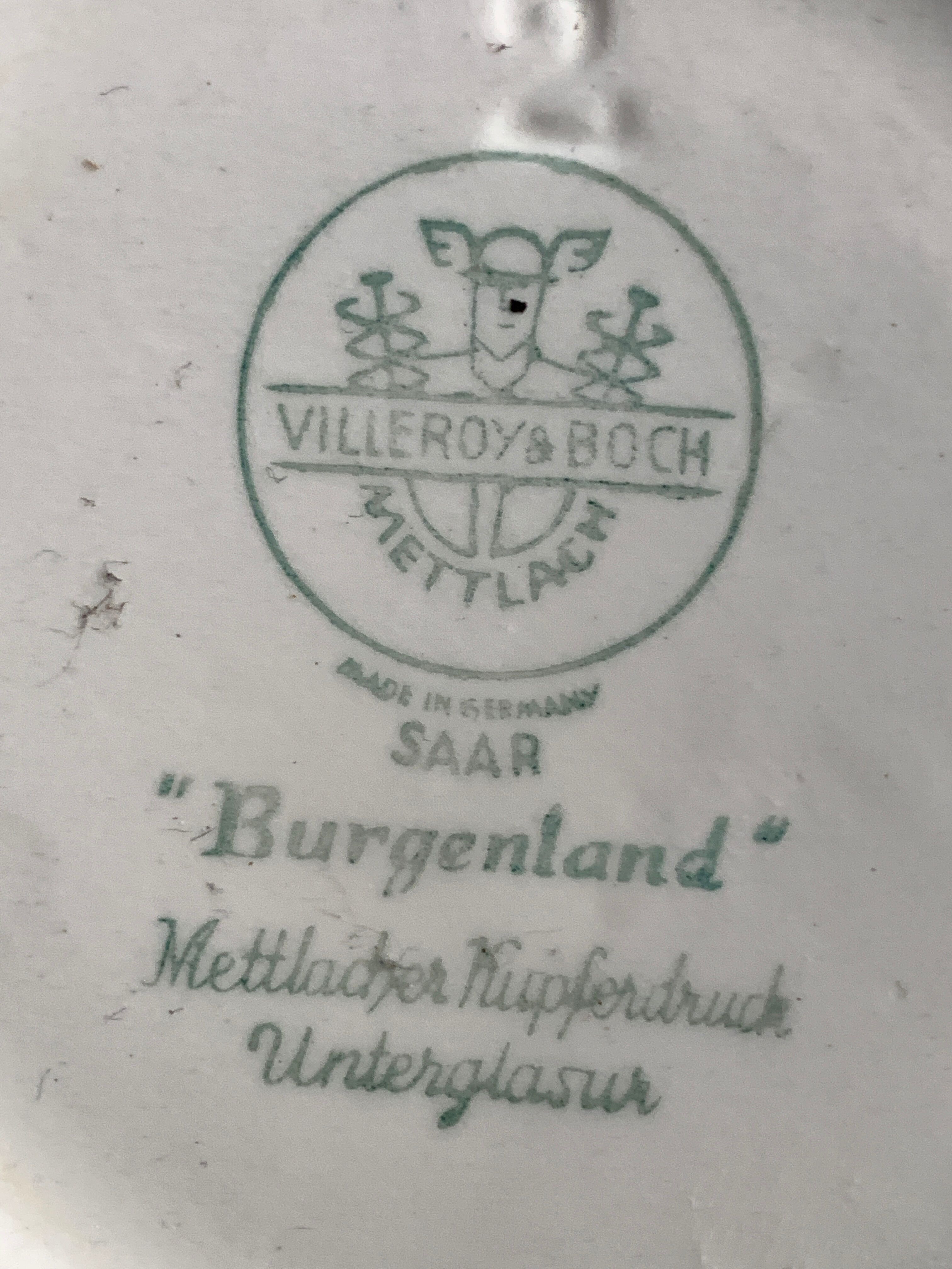 Old service Villeroy and Boch, blue Burgenland model, 27 pieces
