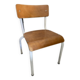 Ancienne chaise écolier enfant bois et métal