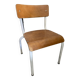 Old wooden and metal children's school chair