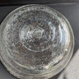Large cut on bubbled crystal heel