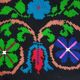Romanian handwoven wool carpet with floral design, 155x200cm