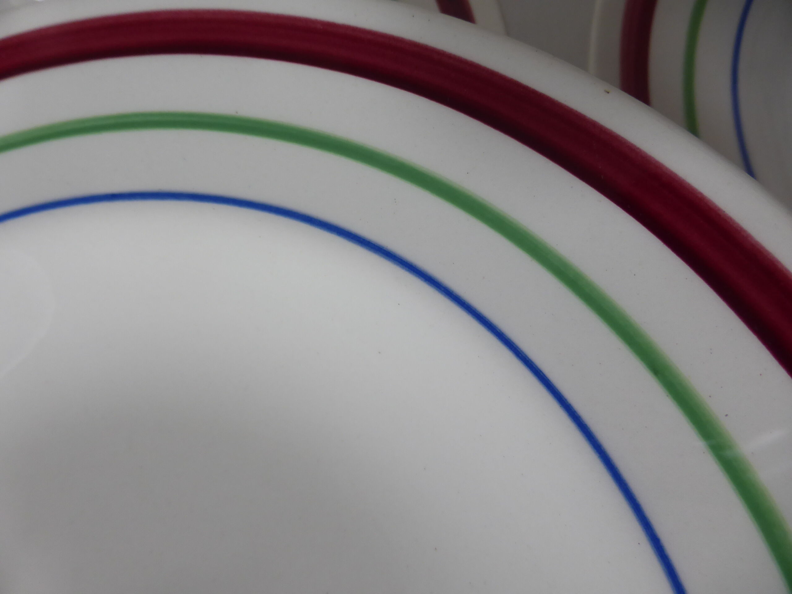5 vintage porcelain soup plates