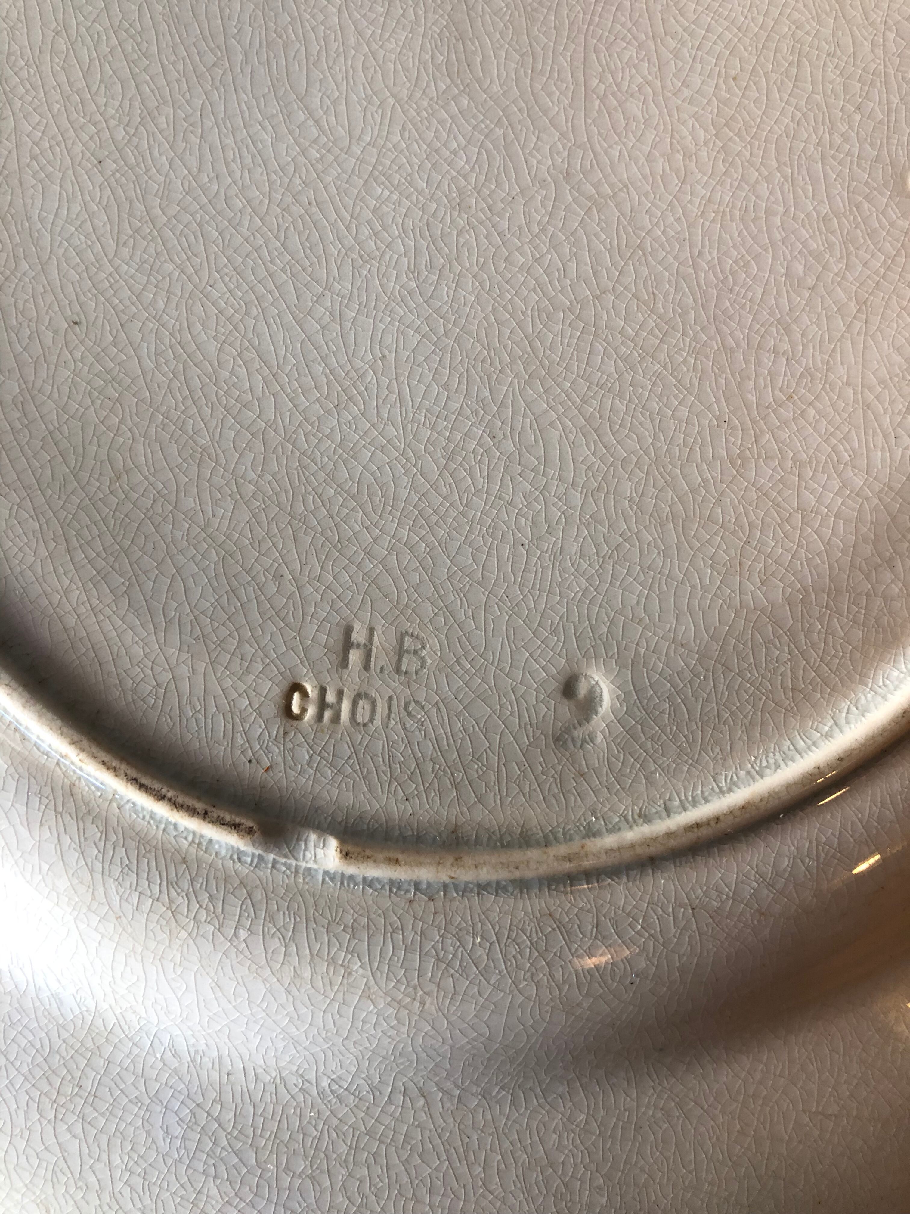 Earthenware dish iron earth choisy le roi