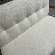 1940s Sofa in Wood and Boucle Fabric, Italian Production