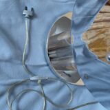 Vintage 1970s metal tubular lamp