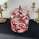 Chinese pot-cover - red - Chinese decoration of plants and flowers - China
