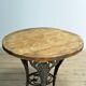 Cast iron garden table with pine top
