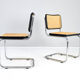 Set of two mid-century modern Marcel Breuer B32 Cesca chairs, Italy 1970s