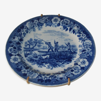 Old plate with hunting decoration