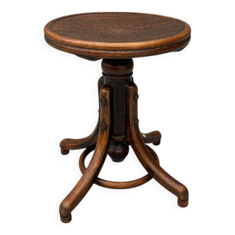 Turn-of-the-Century Bentwood Piano Stool, Austro-Hungarian Empire, Early 20