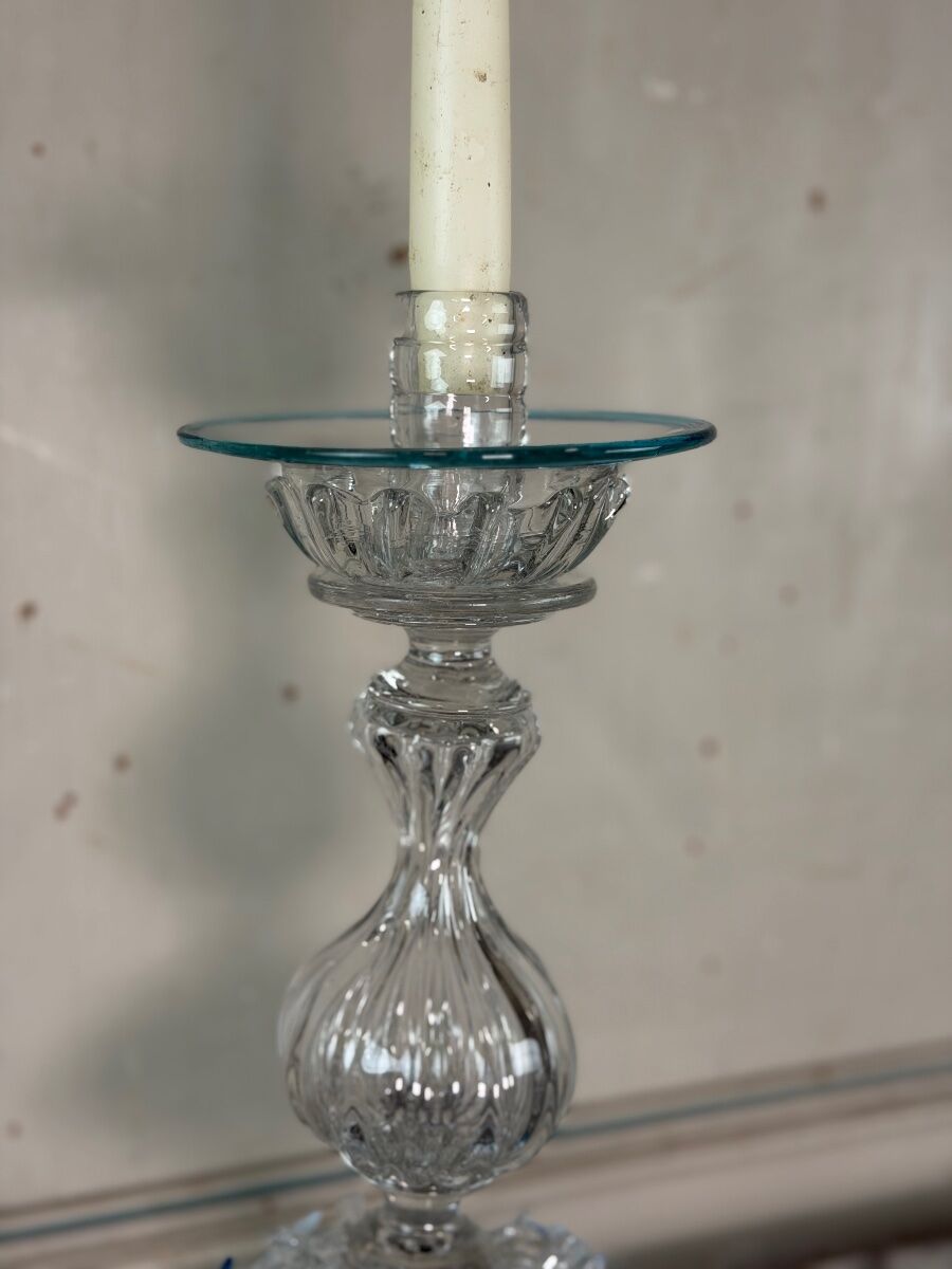 Venetian candlestick made of Murano glass, circa 1880