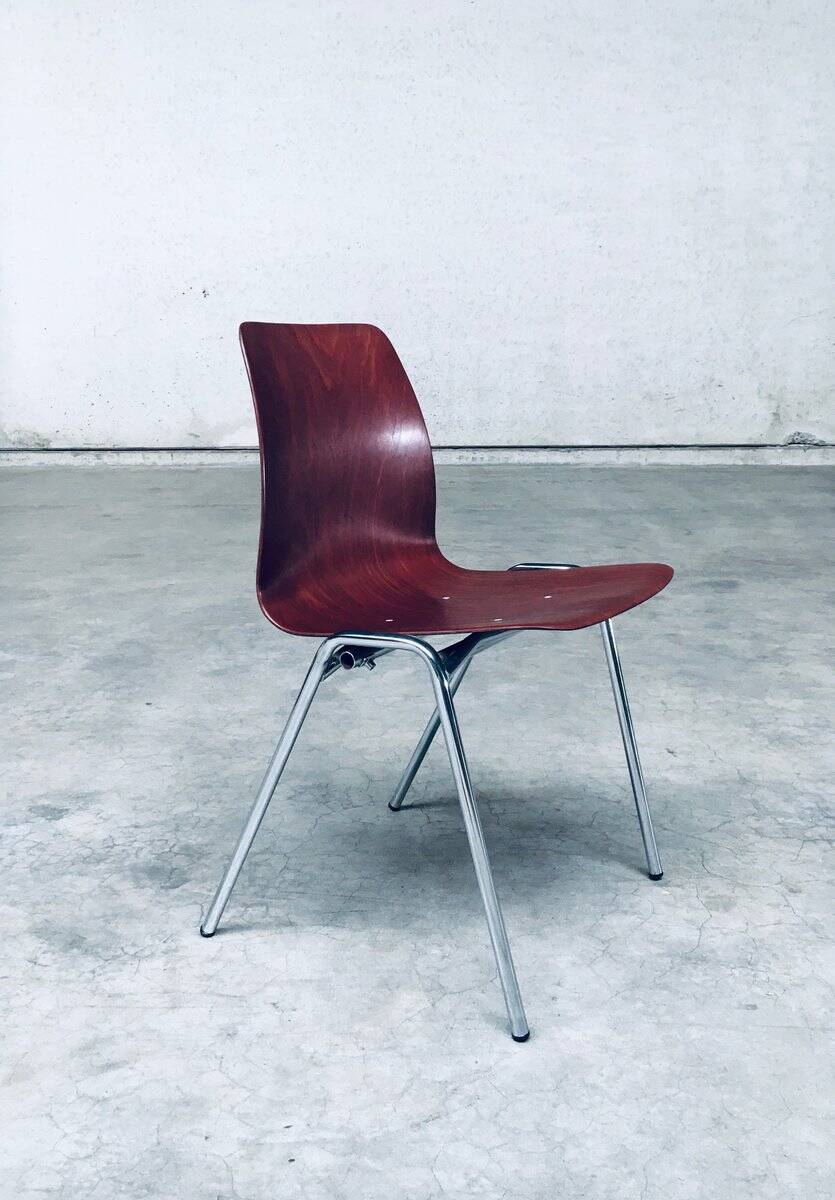 Mid-Century Design Stacking Chairs by Elmar Flötotto for Pagholz, Germany, 1960s, Set of 12