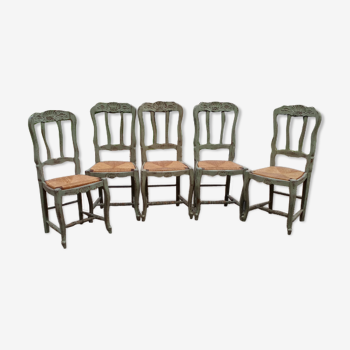 Lot de chaises style Louis XV
