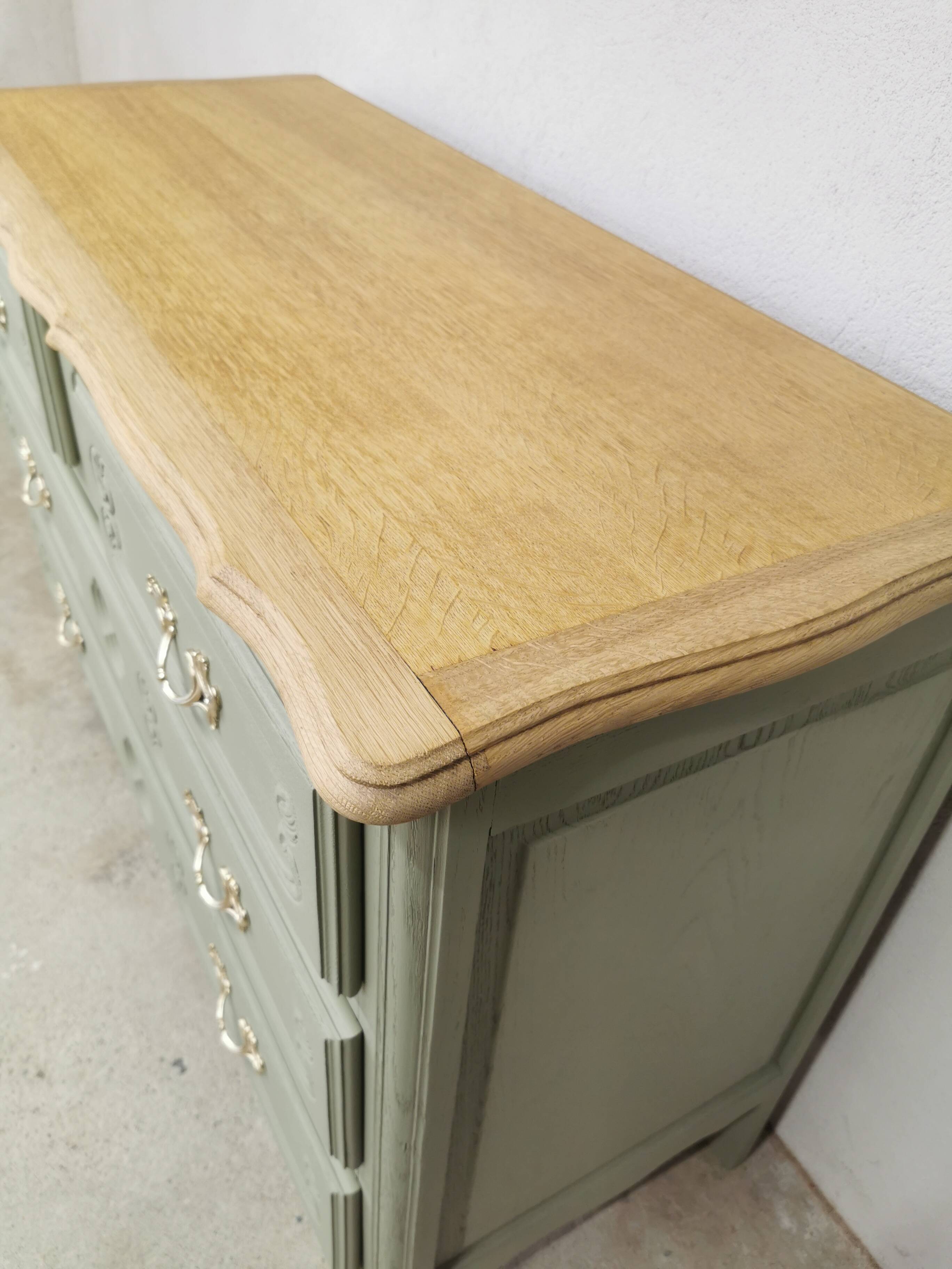Commode vintage en chêne relookée - Livraison partout en France