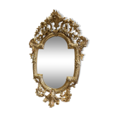 Mirror with Putti in Gilded Wood from the Napoléon III Period 1.96m x 1.33m