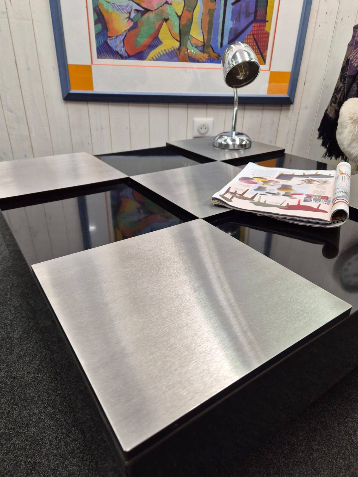 Table basse damier