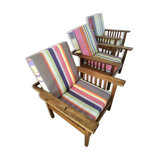 Morris armchairs reclining backrest in exotic wood