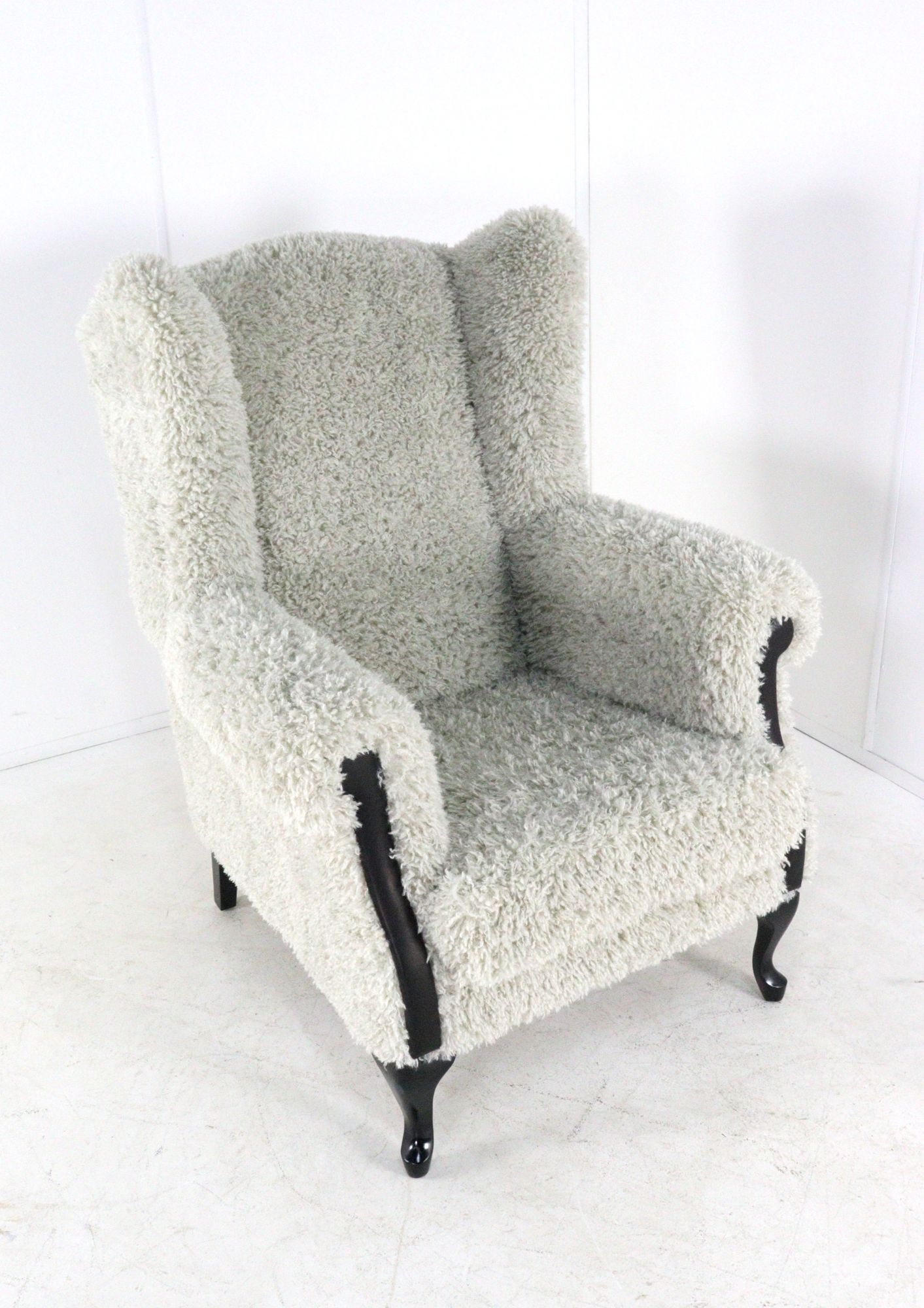 Armchair grey Doodle Retro Fully Restored - new upholstery